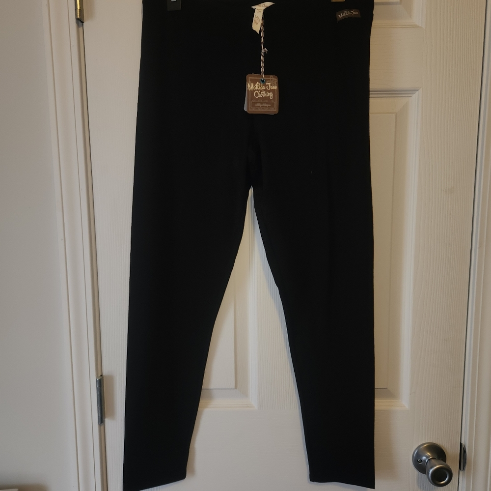 Matilda Jane Black Leggings Sz Lg Womens Pull On Pants
